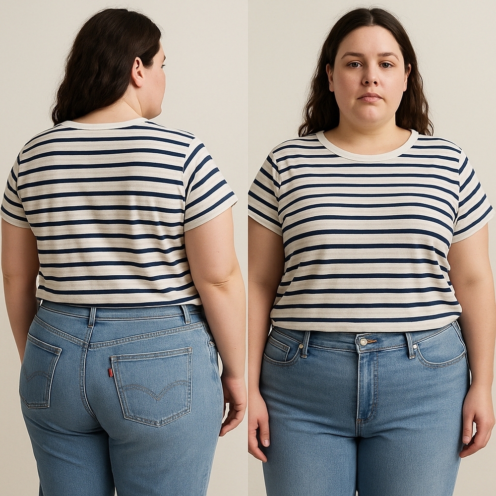 Levi’s Women’s Striped Tee – Size Large Streetwear 90's Y2k